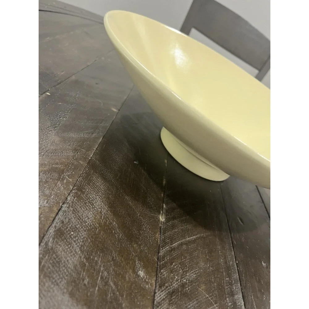 Vintage Haeger Pottery Bowl 3295 Soft Yellow Table‎ Fruit Bowl